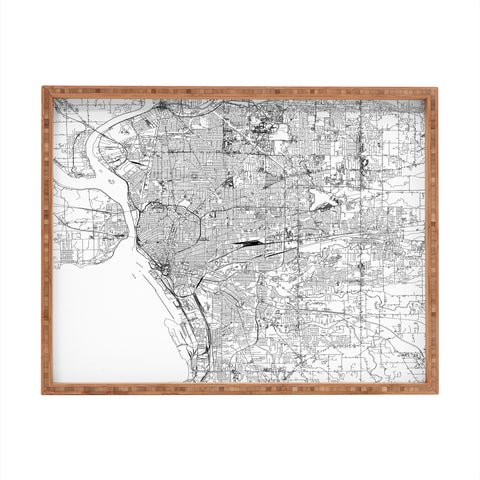 multipliCITY Buffalo White Map Rectangular Tray