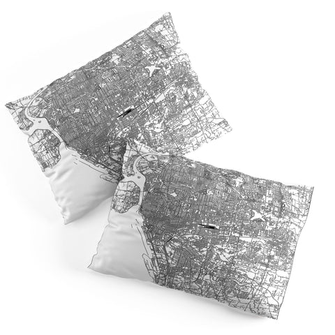 multipliCITY Buffalo White Map Pillow Shams