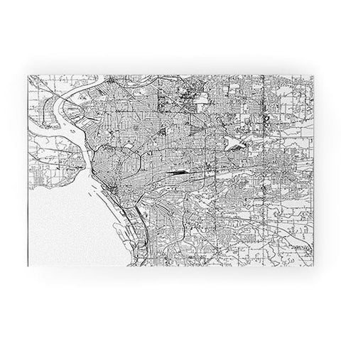 multipliCITY Buffalo White Map Welcome Mat
