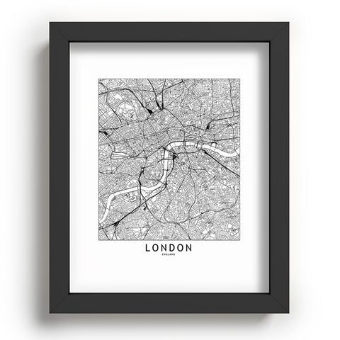 multipliCITY London White Map Recessed Framing Rectangle