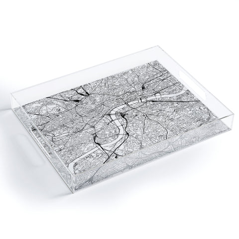 multipliCITY London White Map Acrylic Tray