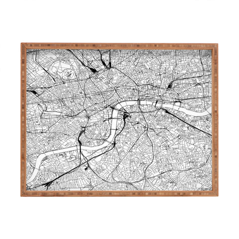multipliCITY London White Map Rectangular Tray