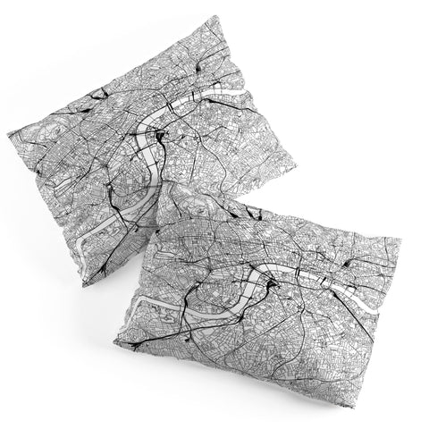 multipliCITY London White Map Pillow Shams