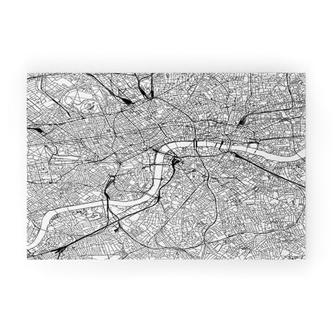 multipliCITY London White Map Welcome Mat
