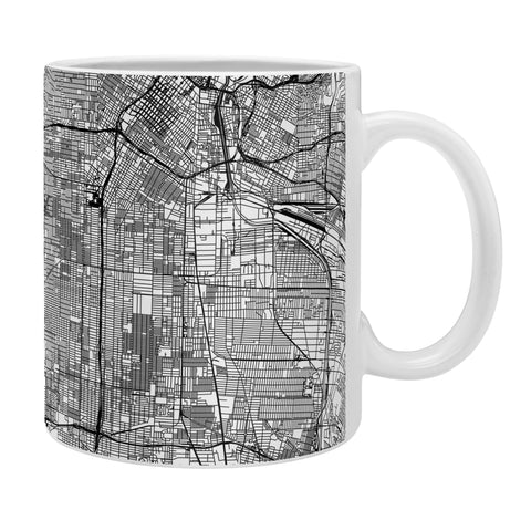 multipliCITY Los Angeles White Map Coffee Mug