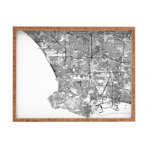 multipliCITY Los Angeles White Map Rectangular Tray