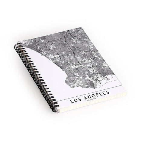 multipliCITY Los Angeles White Map Spiral Notebook