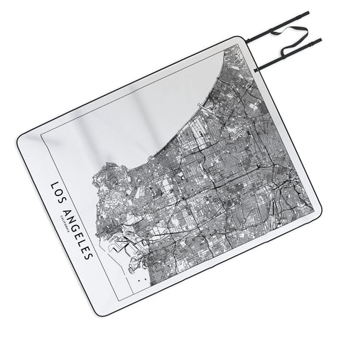 multipliCITY Los Angeles White Map Picnic Blanket