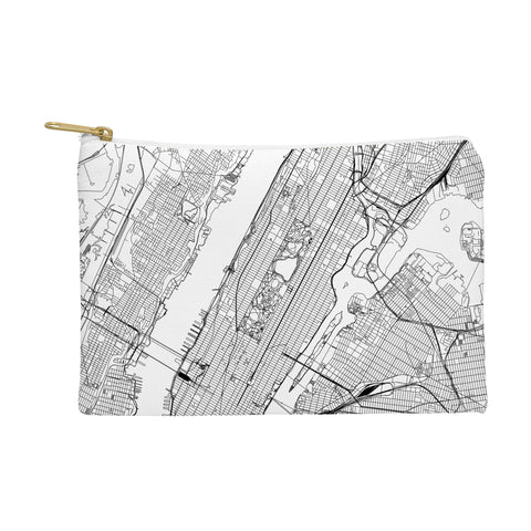 multipliCITY New York City White Map Pouch