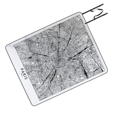 multipliCITY Paris White Map Picnic Blanket