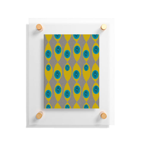 Mummysam Blue And Yellow Flower Floating Acrylic Print
