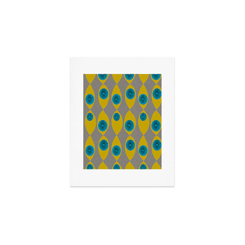 Mummysam Blue And Yellow Flower Art Print