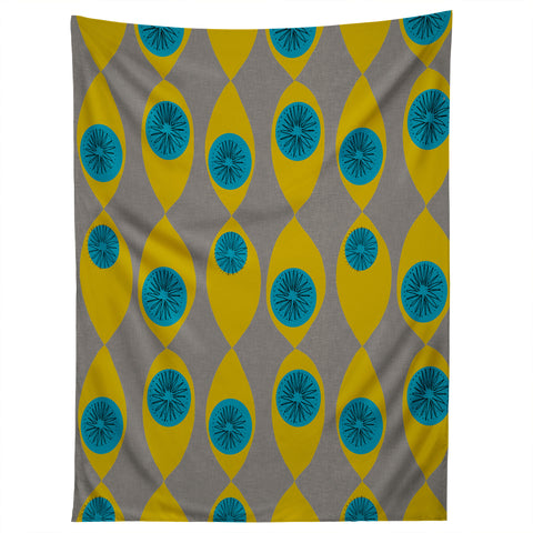 Mummysam Blue And Yellow Flower Tapestry