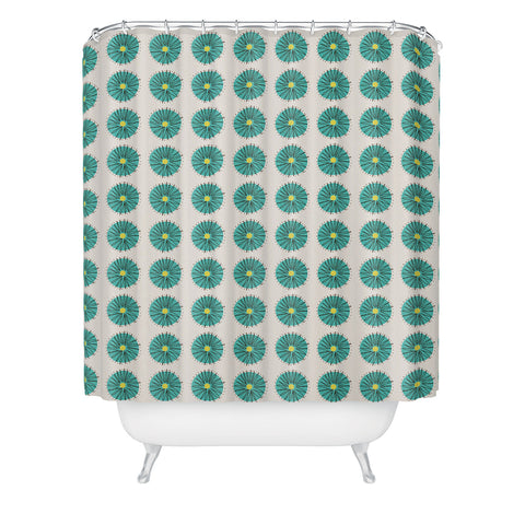 Mummysam Blue Flowers 1 Shower Curtain