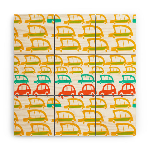 Mummysam Cars Wood Wall Mural