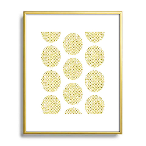 Mummysam Drawn Circles Metal Framed Art Print