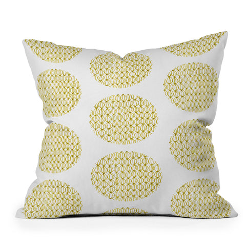 Mummysam Drawn Circles Throw Pillow