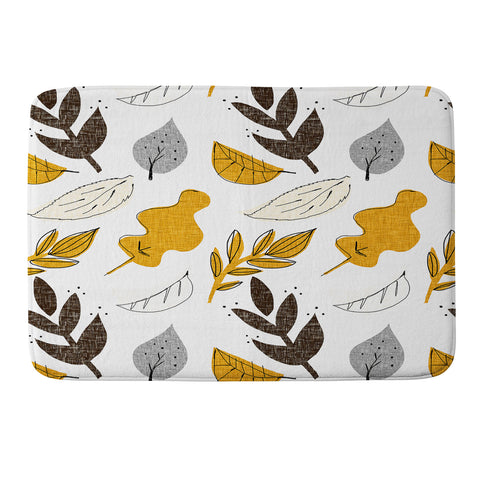 Mummysam Fall Leaves Memory Foam Bath Mat