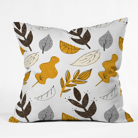 Mummysam Fall Leaves Outdoor Throw Pillow