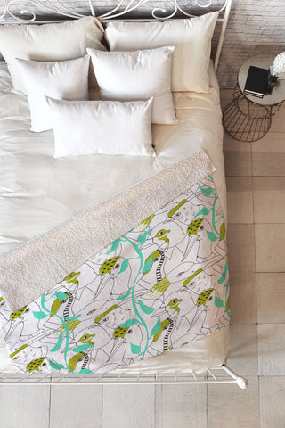Mummysam Flock Of Birds Fleece Throw Blanket