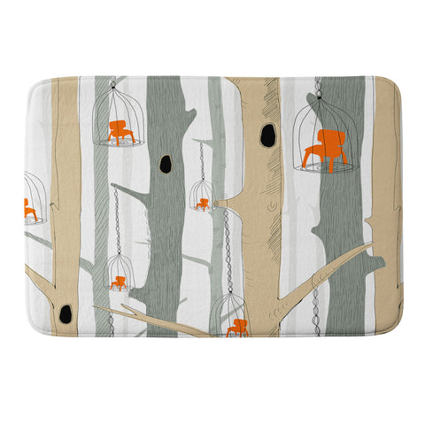Mummysam Forest Of Chairs Memory Foam Bath Mat