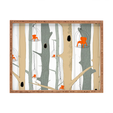 Mummysam Forest Of Chairs Rectangular Tray