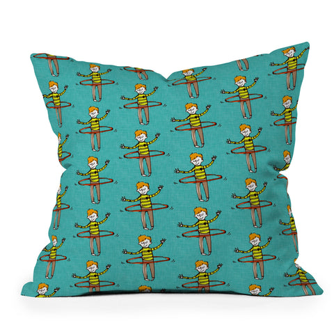 Mummysam Hula Hoop Happy Throw Pillow