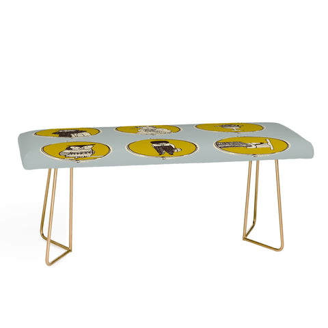 Mummysam Knitting In Blue Bench