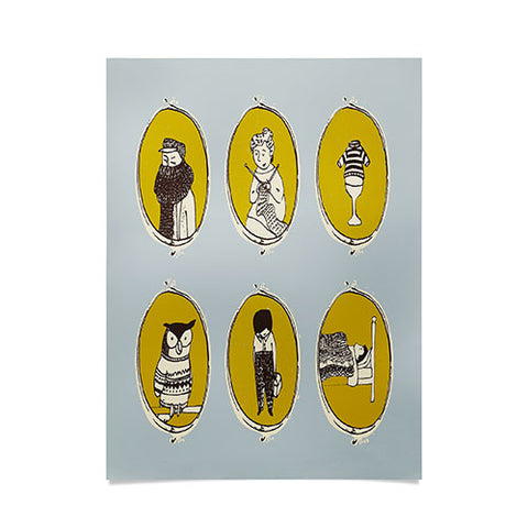 Mummysam Knitting In Blue Poster