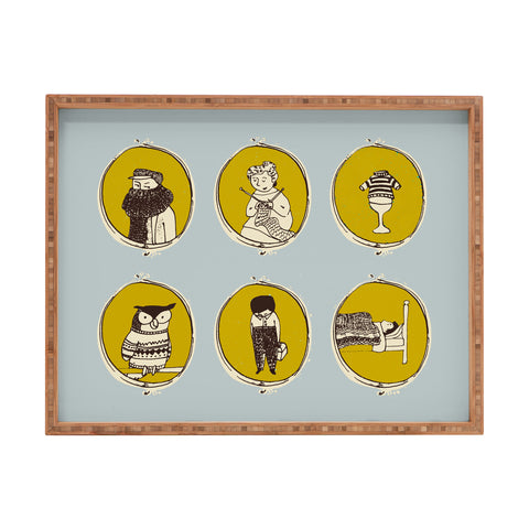 Mummysam Knitting In Blue Rectangular Tray