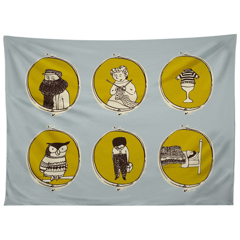 Mummysam Knitting In Blue Tapestry