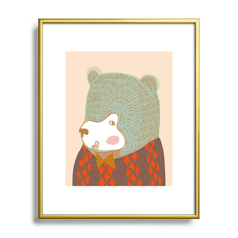 Mummysam Mr Bear Metal Framed Art Print
