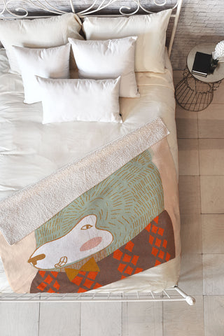 Mummysam Mr Bear Fleece Throw Blanket