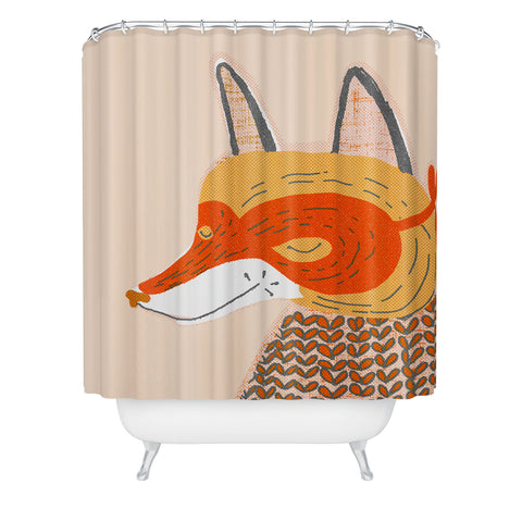 Mummysam Mr Fox Shower Curtain