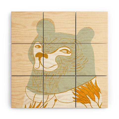 Mummysam Mrs Bear Wood Wall Mural