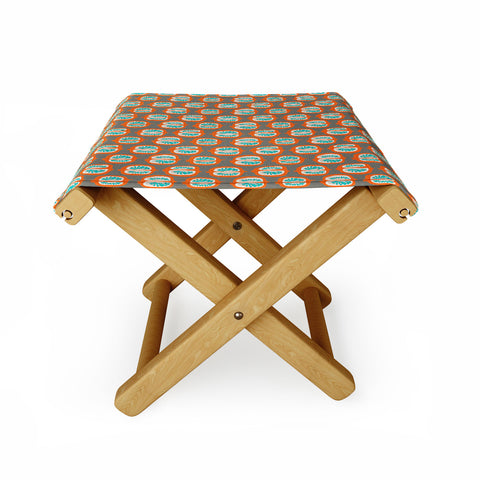 Mummysam Orange Pomegranate Folding Stool