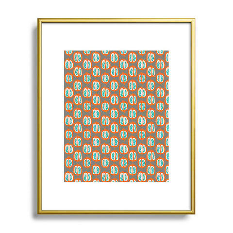 Mummysam Orange Pomegranate Metal Framed Art Print