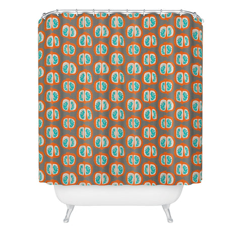 Mummysam Orange Pomegranate Shower Curtain