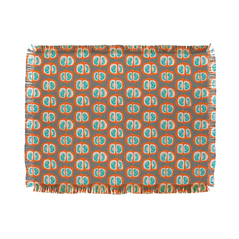 Mummysam Orange Pomegranate Throw Blanket