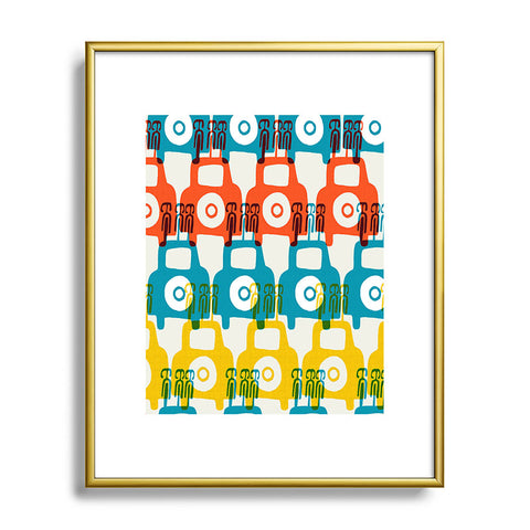 Mummysam Vintage Cycling Metal Framed Art Print