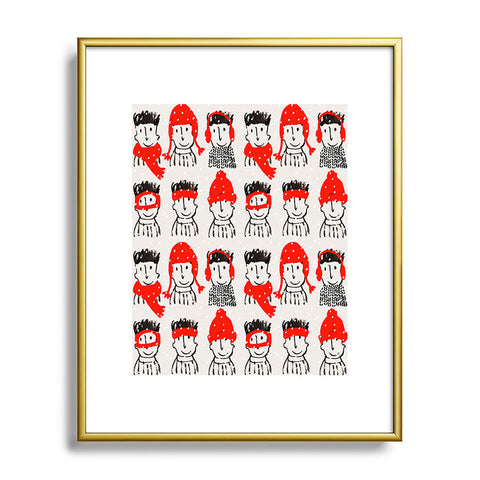 Mummysam Winter Hats Metal Framed Art Print
