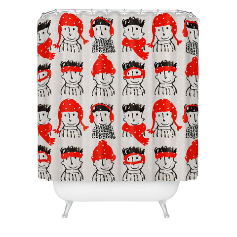 Mummysam Winter Hats Shower Curtain