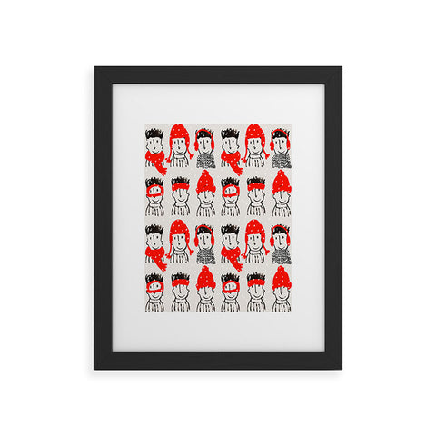 Mummysam Winter Hats Framed Art Print