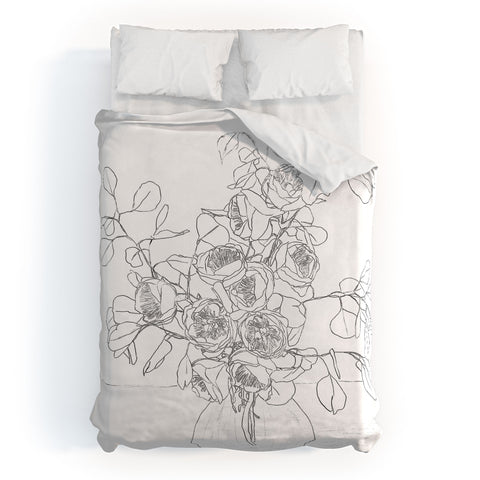 Nadja Beautiful Bouquet Line Duvet Cover