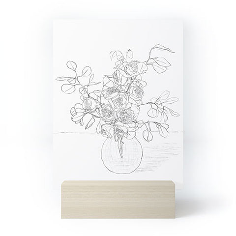 Nadja Beautiful Bouquet Line Mini Art Print