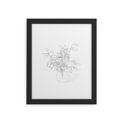 Nadja Beautiful Bouquet Line Framed Art Print