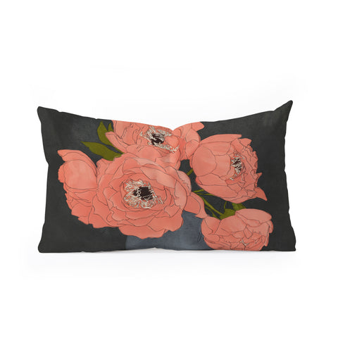 Nadja Bouquet Gift Red Oblong Throw Pillow