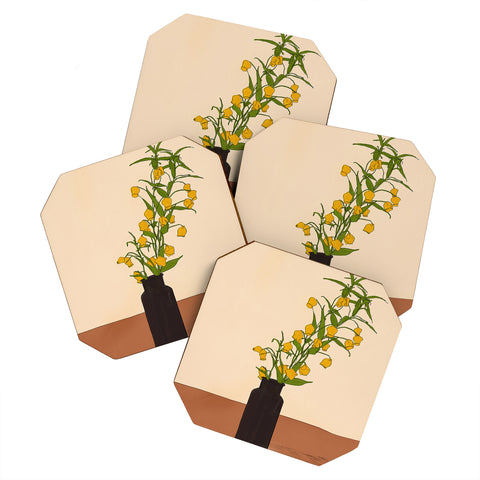 Nadja Branch Gift Terracotta Coaster Set