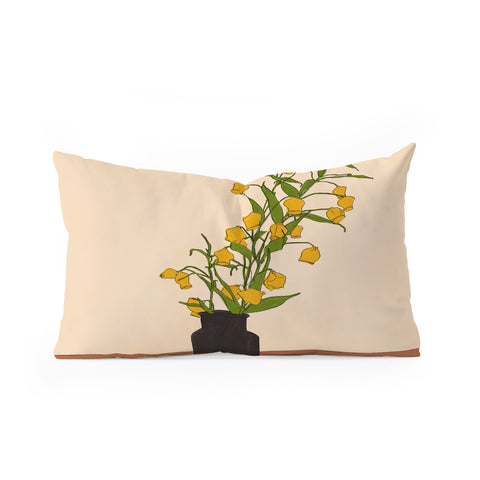 Nadja Branch Gift Terracotta Oblong Throw Pillow