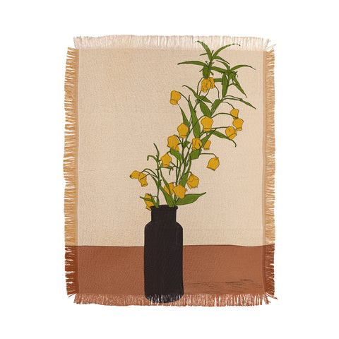 Nadja Branch Gift Terracotta Throw Blanket